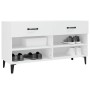 Mueble zapatero madera contrachapada blanco 102x35x55 cm de vidaXL, Zapateros y organizadores de calzado - Ref: Foro24-812825...