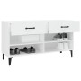 Mueble zapatero madera contrachapada blanco 102x35x55 cm de vidaXL, Zapateros y organizadores de calzado - Ref: Foro24-812825...