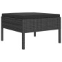 Set de muebles de jardín 8 pzas y cojines ratán sintético negro de vidaXL, Conjuntos de jardín - Ref: Foro24-3094413, Precio:...