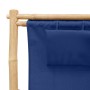 Silla de playa de bambú y lona azul marino de vidaXL, Sillas de jardín - Ref: Foro24-318596, Precio: 52,99 €, Descuento: %