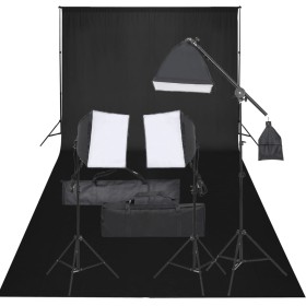 Fotostudio-Set mit Licht und Kulisse von vidaXL, Blitze und Studiobeleuchtung - Ref: Foro24-3094678, Preis: 201,65 €, Rabatt: %