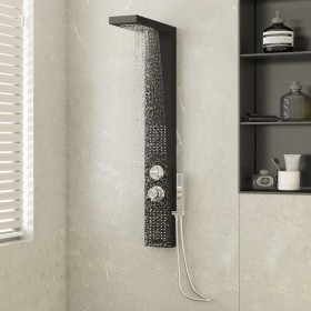 Black Aluminum Shower Panel System by vidaXL, Jet nozzles for bathtubs and showers - Ref: Foro24-151416, Price: 140,31 €, Dis...