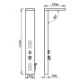 Duschpaneelsystem aus schwarzem Aluminium von vidaXL, Strahldüsen für Badewannen und Duschen - Ref: Foro24-151416, Preis: 140...