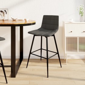 Dark Gray Velvet Kitchen Stool by vidaXL, Kitchen stools - Ref: Foro24-338607, Price: 74,48 €, Discount: %