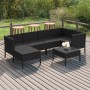 7-teiliges Gartenmöbel-Set und schwarze synthetische Rattankissen von vidaXL, Gartensets - Ref: Foro24-3094409, Preis: 436,40...