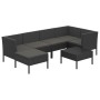 7-teiliges Gartenmöbel-Set und schwarze synthetische Rattankissen von vidaXL, Gartensets - Ref: Foro24-3094409, Preis: 436,91...