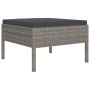 Set de muebles de jardín 10 pzas y cojines ratán sintético gris de vidaXL, Conjuntos de jardín - Ref: Foro24-3094578, Precio:...