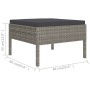 Set de muebles de jardín 10 pzas y cojines ratán sintético gris de vidaXL, Conjuntos de jardín - Ref: Foro24-3094578, Precio:...