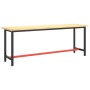 Matte black and red metal workbench structure 210x50x79cm by vidaXL, Table legs - Ref: Foro24-151454, Price: 97,56 €, Discoun...