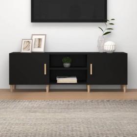 Black plywood TV cabinet 150x30x50 cm by vidaXL, TV Furniture - Ref: Foro24-812619, Price: 108,99 €, Discount: %