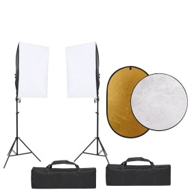 Kit de estudio fotográfico con set de luces y reflector de vidaXL, Flashes e iluminaciones de estudio - Ref: Foro24-3094764, ...