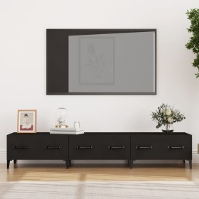 Black plywood TV cabinet 150x34.5x30 cm by vidaXL, TV Furniture - Ref: Foro24-812646, Price: 81,63 €, Discount: %