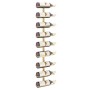 Wall-mounted wine rack for 9 bottles, made of golden iron. by vidaXL, Wine racks - Ref: Foro24-340901, Price: 60,12 €, Discou...