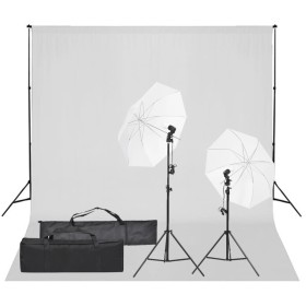 Fotostudio-Set mit Licht und Kulisse von vidaXL, Blitze und Studiobeleuchtung - Ref: Foro24-3094646, Preis: 127,99 €, Rabatt: %