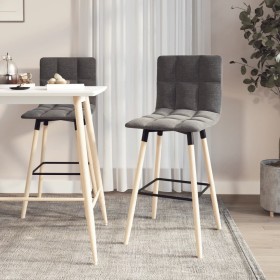 Kitchen stools 2 units light gray fabric by vidaXL, Kitchen stools - Ref: Foro24-338654, Price: 101,99 €, Discount: %