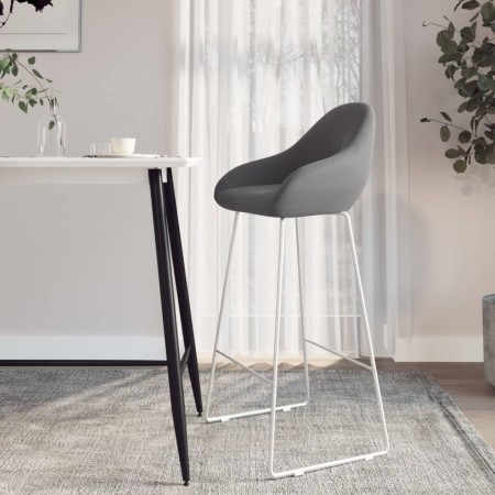 Light Gray Velvet Kitchen Bar Stool by vidaXL, Kitchen stools - Ref: Foro24-338718, Price: 75,99 €, Discount: %