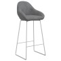 Light Gray Velvet Kitchen Bar Stool by vidaXL, Kitchen stools - Ref: Foro24-338718, Price: 75,99 €, Discount: %