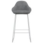 Light Gray Velvet Kitchen Bar Stool by vidaXL, Kitchen stools - Ref: Foro24-338718, Price: 75,99 €, Discount: %