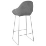 Light Gray Velvet Kitchen Bar Stool by vidaXL, Kitchen stools - Ref: Foro24-338718, Price: 75,99 €, Discount: %