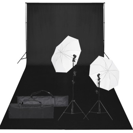 Fotostudio-Set mit Licht und Kulisse von vidaXL, Blitze und Studiobeleuchtung - Ref: Foro24-3094644, Preis: 118,85 €, Rabatt: %