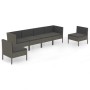 Set de muebles de jardín 6 pzas y cojines ratán sintético gris de vidaXL, Conjuntos de jardín - Ref: Foro24-3094350, Precio: ...