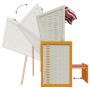 Silla playa Strandkorb dosel ratán sintético madera rojo blanco de vidaXL, Tumbonas - Ref: Foro24-318656, Precio: 230,69 €, D...