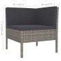 Set de muebles de jardín 9 pzas y cojines ratán sintético gris de vidaXL, Conjuntos de jardín - Ref: Foro24-3094462, Precio: ...