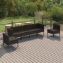 Set de muebles de jardín 6 pzas y cojines ratán sintético negro de vidaXL, Conjuntos de jardín - Ref: Foro24-3094349, Precio:...