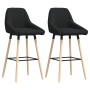 Kitchen bar stools 2 units black fabric by vidaXL, Kitchen stools - Ref: Foro24-338752, Price: 132,77 €, Discount: %