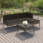 5-piece garden furniture set and gray synthetic rattan cushions by vidaXL, Garden sets - Ref: Foro24-3094366, Price: 366,98 €...