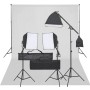 Photography studio kit with lighting set and backdrop by vidaXL, Flashes and studio lighting - Ref: Foro24-3094686, Price: 21...