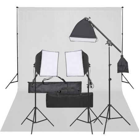 Fotostudio-Set mit Licht und Kulisse von vidaXL, Blitze und Studiobeleuchtung - Ref: Foro24-3094686, Preis: 211,33 €, Rabatt: %