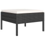 Gartenmöbelset 5-tlg. und Kissen Kunststoff Rattan schwarz von vidaXL, Gartensets - Ref: Foro24-3094376, Preis: 353,95 €, Rab...