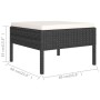 Gartenmöbelset 5-tlg. und Kissen Kunststoff Rattan schwarz von vidaXL, Gartensets - Ref: Foro24-3094376, Preis: 353,95 €, Rab...