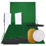 Fotostudio-Set mit Lichtset, Hintergrund und Reflektor von vidaXL, Blitze und Studiobeleuchtung - Ref: Foro24-3094761, Preis:...