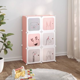 Children's cube shelf with 6 pink PP compartments by vidaXL, Shoe racks and shoe organizers - Ref: Foro24-340578, Price: 47,8...