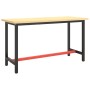 Metal black and matte red workbench structure 140x50x79cm by vidaXL, Table legs - Ref: Foro24-151451, Price: 80,49 €, Discoun...