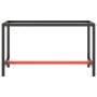 Metal black and matte red workbench structure 140x50x79cm by vidaXL, Table legs - Ref: Foro24-151451, Price: 80,49 €, Discoun...