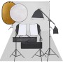 Photo studio kit with light set, background and reflector by vidaXL, Flashes and studio lighting - Ref: Foro24-3094696, Price...