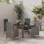 5-piece garden dining set and gray synthetic rattan cushions by vidaXL, Garden sets - Ref: Foro24-3094880, Price: 389,64 €, D...