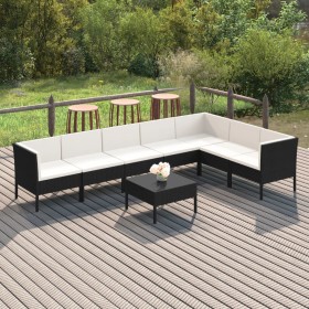 8-piece garden furniture set and black synthetic rattan cushions by vidaXL, Garden sets - Ref: Foro24-3094428, Price: 606,60 ...