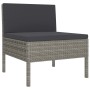 Set de muebles de jardín 10 pzas y cojines ratán sintético gris de vidaXL, Conjuntos de jardín - Ref: Foro24-3094570, Precio:...