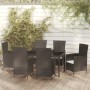 Garten-Essgruppe 7-teilig aus schwarzem synthetischem Rattan von vidaXL, Gartensets - Ref: Foro24-3094844, Preis: 454,08 €, R...