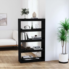 Shelf / room divider in black pine wood 80x30x135.5 cm by vidaXL, Bookcases and shelves - Ref: Foro24-808197, Price: 68,15 €,...