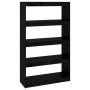 Shelf / room divider in black pine wood 80x30x135.5 cm by vidaXL, Bookcases and shelves - Ref: Foro24-808197, Price: 68,50 €,...