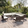 Garden furniture set 14 pieces and brown synthetic rattan cushions by vidaXL, Garden sets - Ref: Foro24-3094487, Price: 1,00 ...