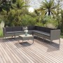 Set de muebles de jardín 8 pzas y cojines ratán sintético gris de vidaXL, Conjuntos de jardín - Ref: Foro24-3094458, Precio: ...