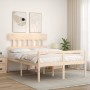 Bed for seniors with solid wood headboard 120x200cm by vidaXL, Beds and slatted bases - Ref: Foro24-3195411, Price: 151,92 €,...