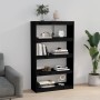 Shelf / room divider in black pine wood 80x30x135.5 cm by vidaXL, Bookcases and shelves - Ref: Foro24-808197, Price: 68,50 €,...