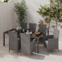 Garden dining set 7 pieces and gray synthetic rattan cushions by vidaXL, Garden sets - Ref: Foro24-3094883, Price: 511,67 €, ...